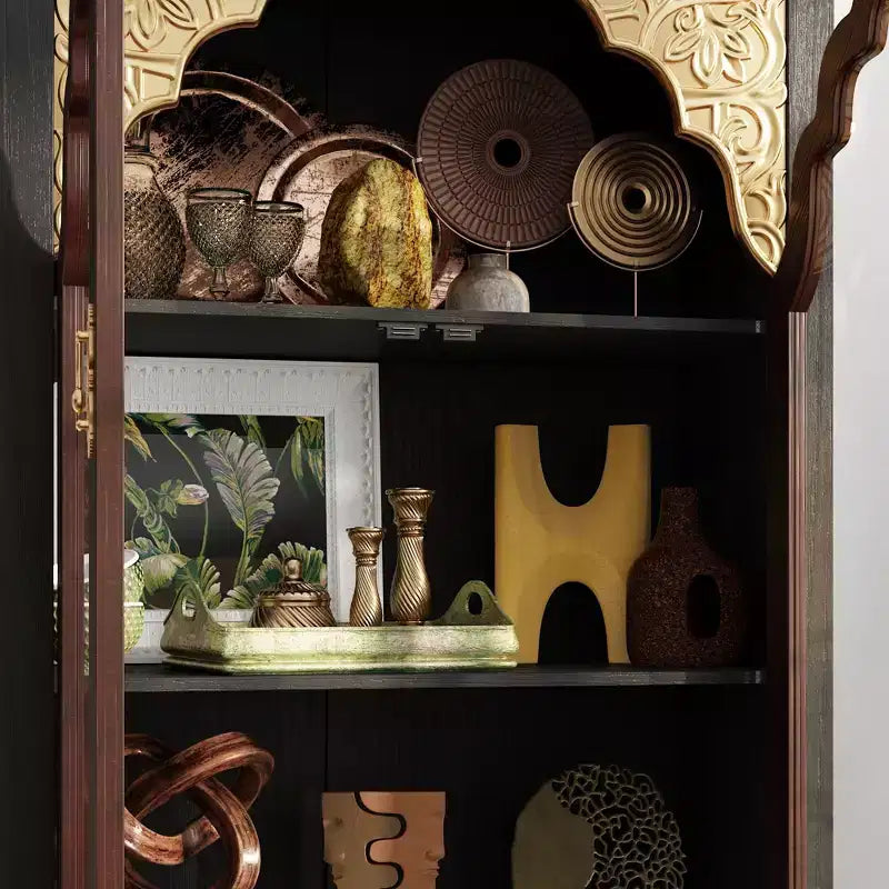 Bibliothèque-buffet de rangement de luxe vintage