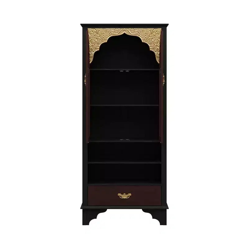 Bibliothèque-buffet de rangement de luxe vintage