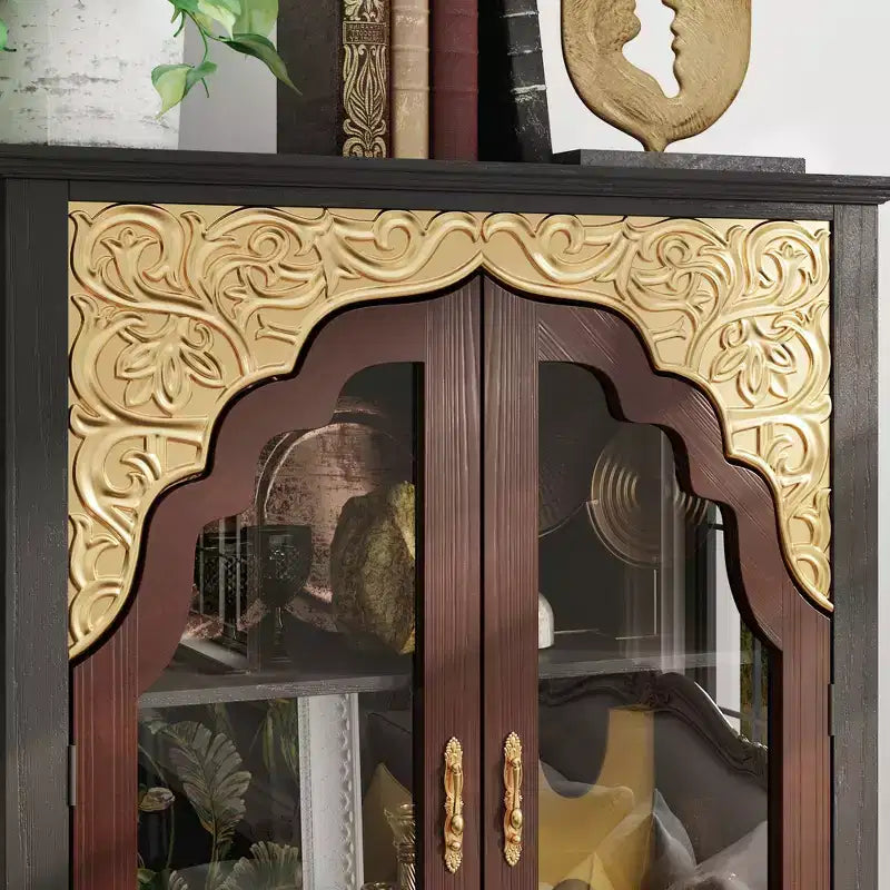 Bibliothèque-buffet de rangement de luxe vintage