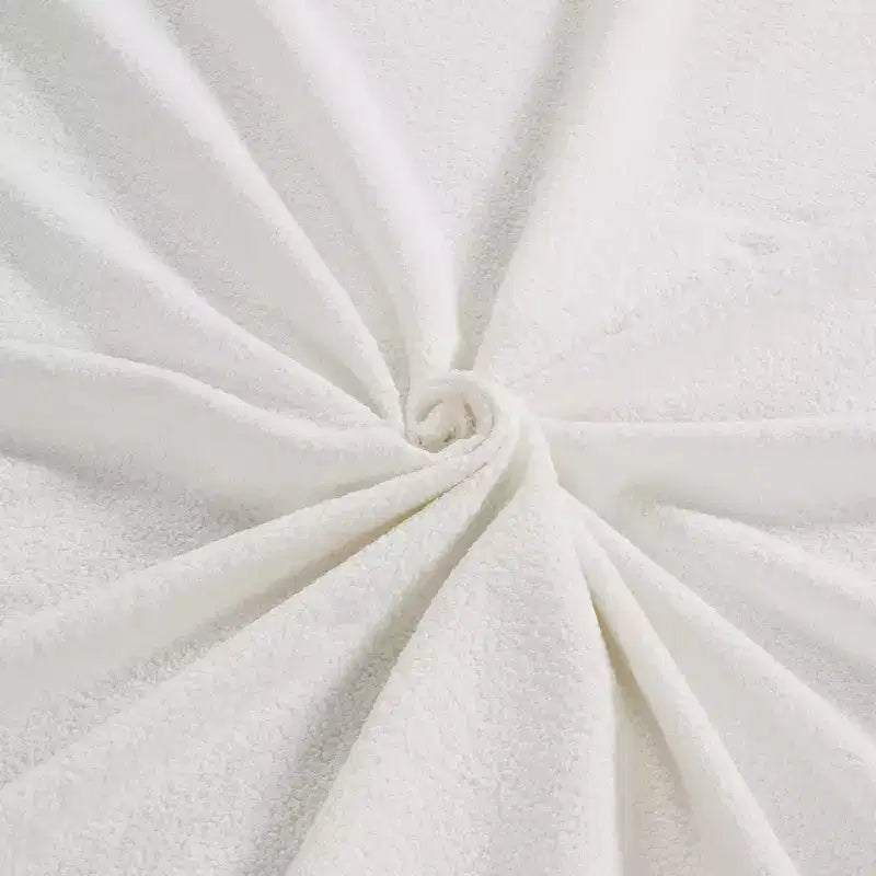 Cadre de lit crème blanc avec tête de lit pétale et lumière d'ambiance
