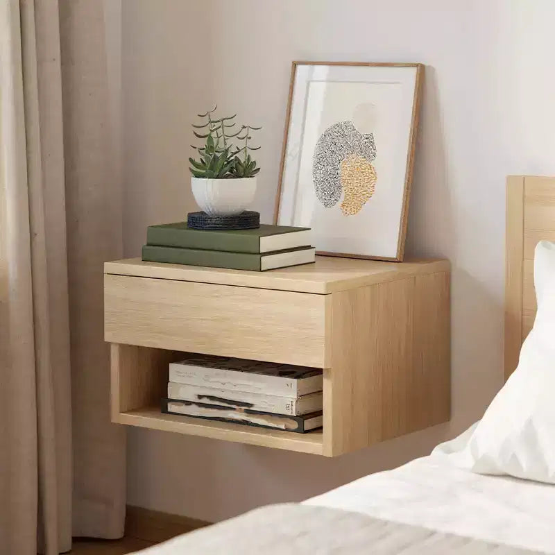 Oak Floating Bedside Table