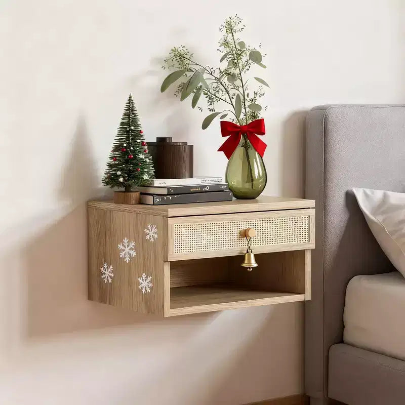 Oak Floating Bedside Table