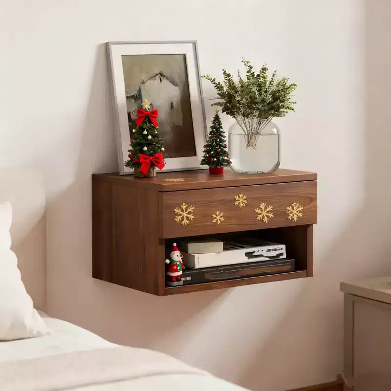 Oak Floating Bedside Table