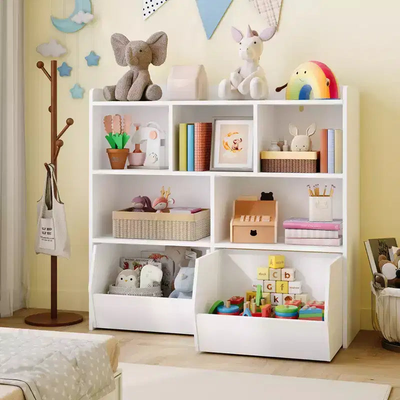 Organisateur de rangement de jouets Coffre de rangement multifonctionnel au sol