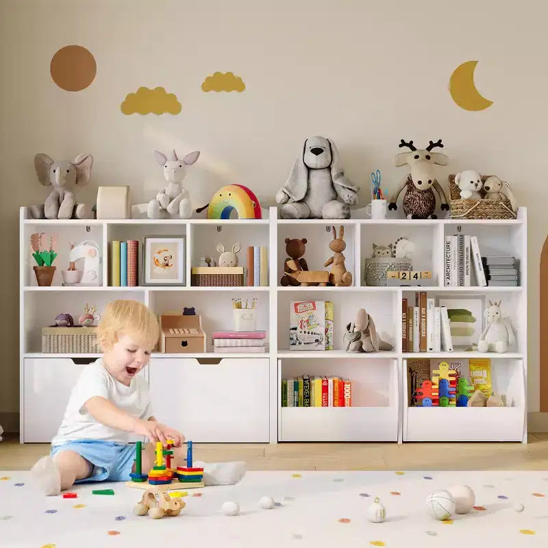 Organisateur de rangement de jouets Coffre de rangement multifonctionnel au sol