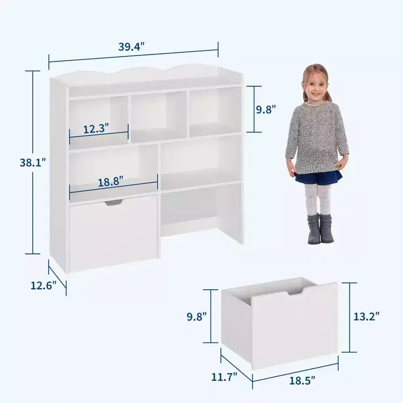 Organisateur de rangement de jouets Coffre de rangement multifonctionnel au sol