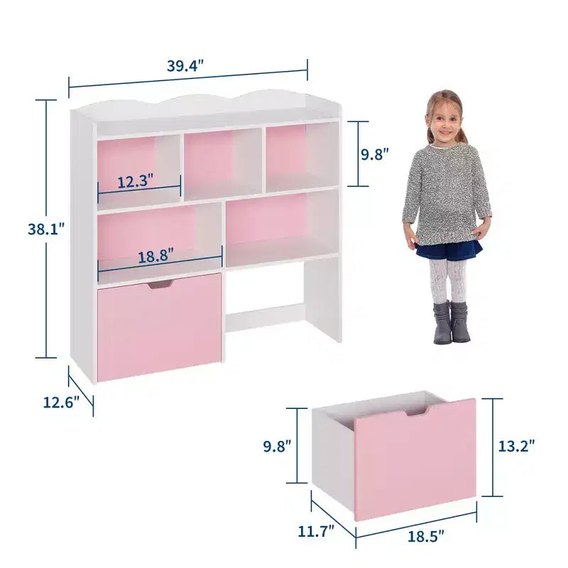 Organisateur de rangement de jouets Coffre de rangement multifonctionnel au sol