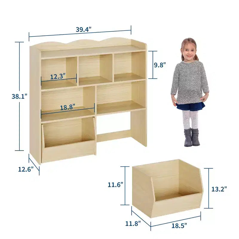 Organisateur de rangement de jouets Coffre de rangement multifonctionnel au sol