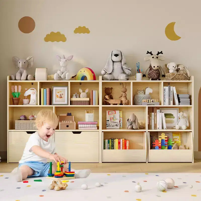 Organisateur de rangement de jouets Coffre de rangement multifonctionnel au sol