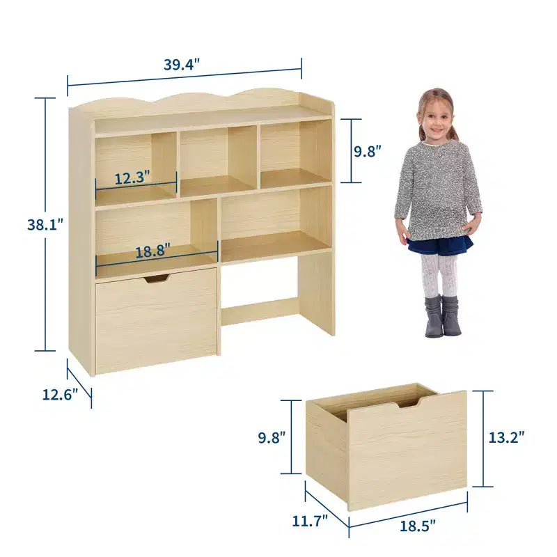 Organisateur de rangement de jouets Coffre de rangement multifonctionnel au sol