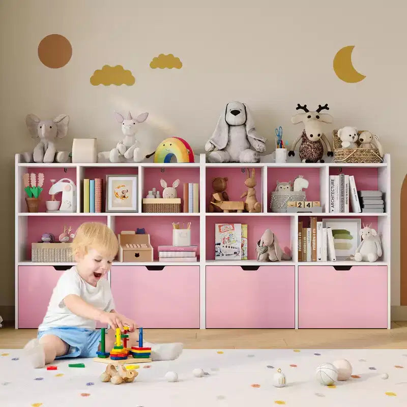 Organisateur de rangement de jouets Coffre de rangement multifonctionnel au sol