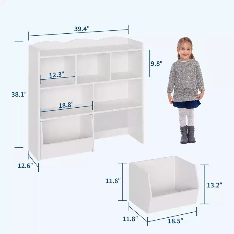 Organisateur de rangement de jouets Coffre de rangement multifonctionnel au sol