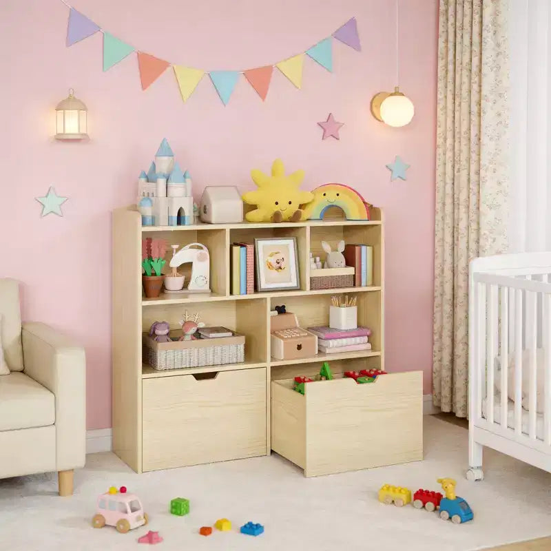Organisateur de rangement de jouets Coffre de rangement multifonctionnel au sol