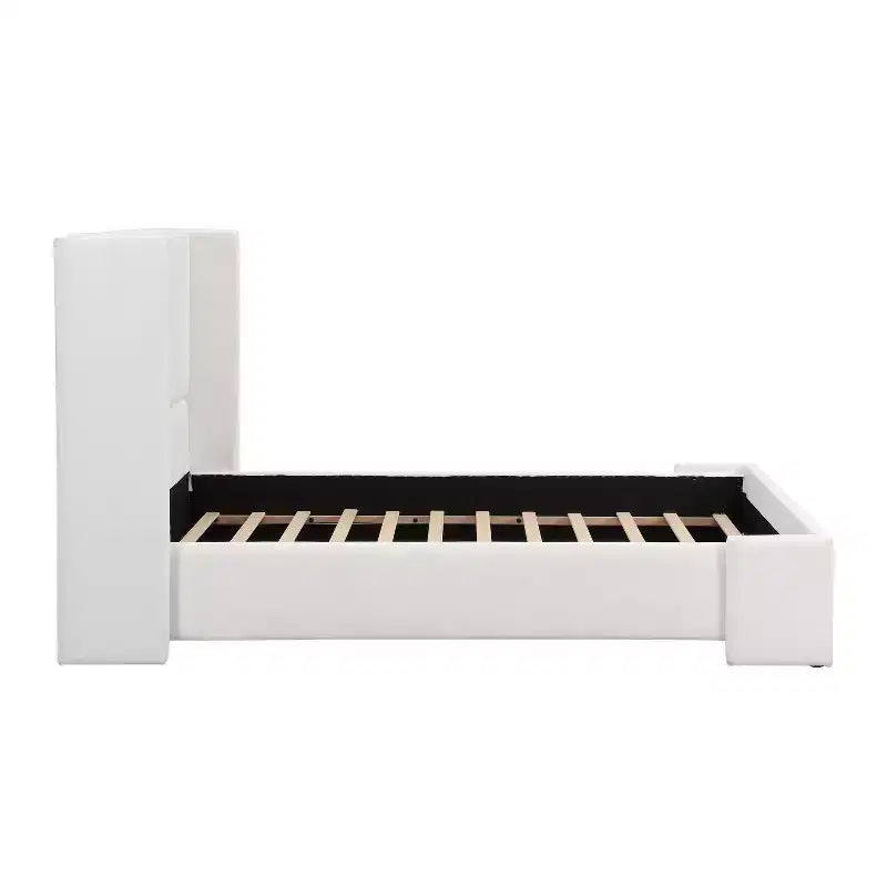 Lit plateforme rembourré élégant
