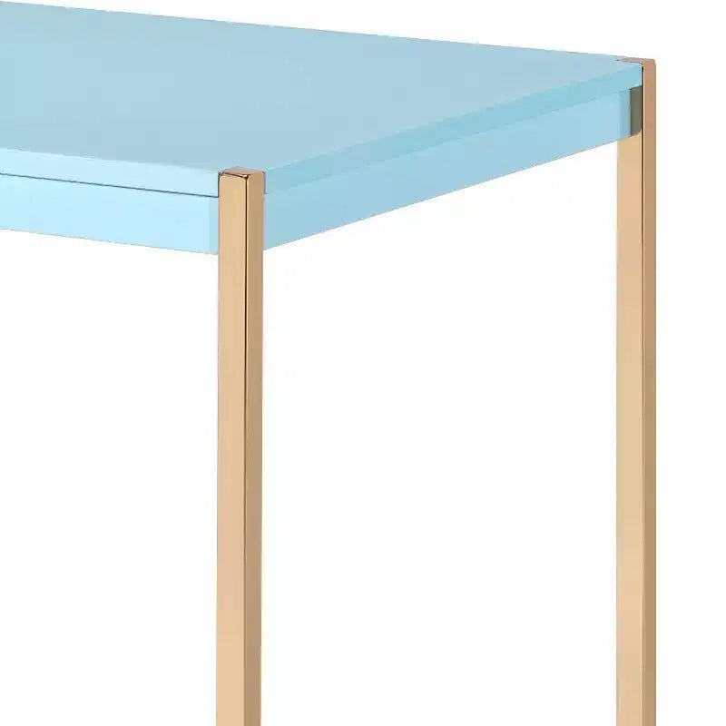 Bureau Debout avec Base en Métal Doré Bureau d'Ordinateur
