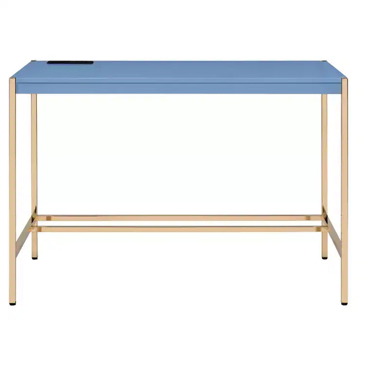 Bureau Debout avec Base en Métal Doré Bureau d'Ordinateur