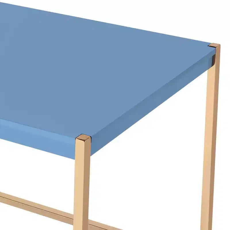 Bureau Debout avec Base en Métal Doré Bureau d'Ordinateur