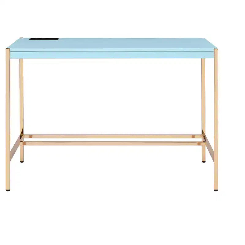 Bureau Debout avec Base en Métal Doré Bureau d'Ordinateur