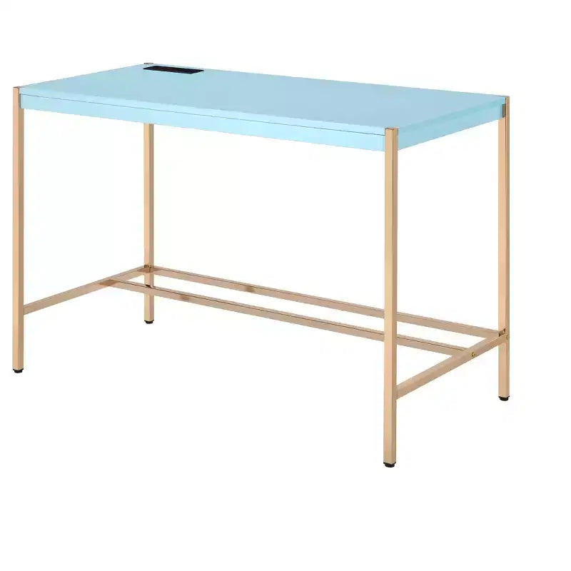 Bureau Debout avec Base en Métal Doré Bureau d'Ordinateur