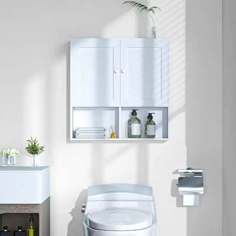 Meuble haut de salle de bain à 2 portes réglables