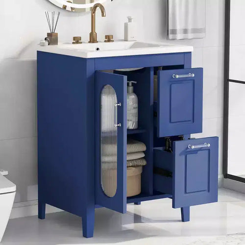 Meuble-lavabo de salle de bain avec évier