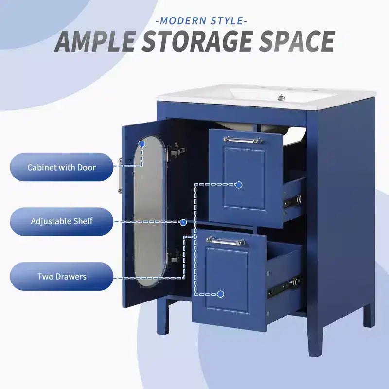 Meuble-lavabo de salle de bain avec évier