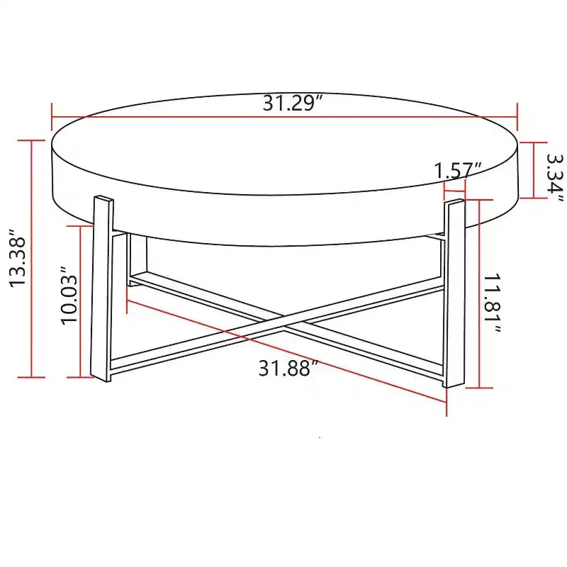 Round Coffee Table Modern Circle Coffee Table