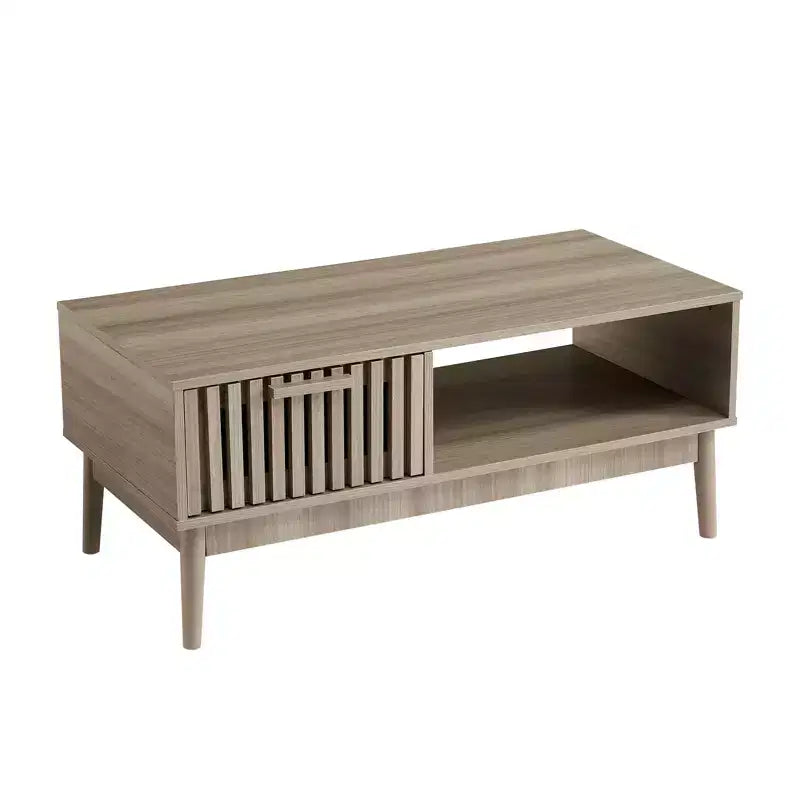 Table basse avec rangement et bois d'étude