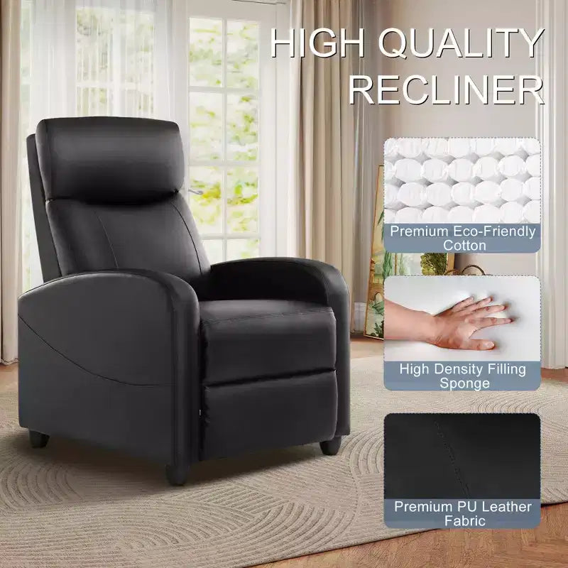 Fauteuil inclinable manuel moderne rembourré