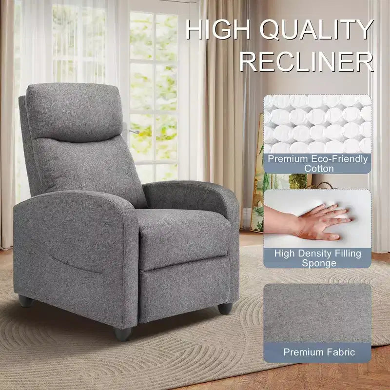 Fauteuil inclinable manuel moderne rembourré