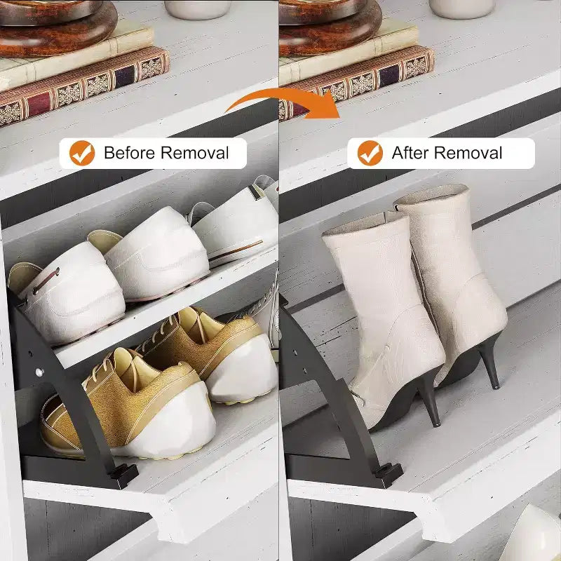 Meuble à chaussures 3 tiroirs Poignée en bois
