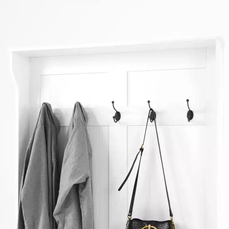Porte-manteau d'entrée avec banc à chaussures