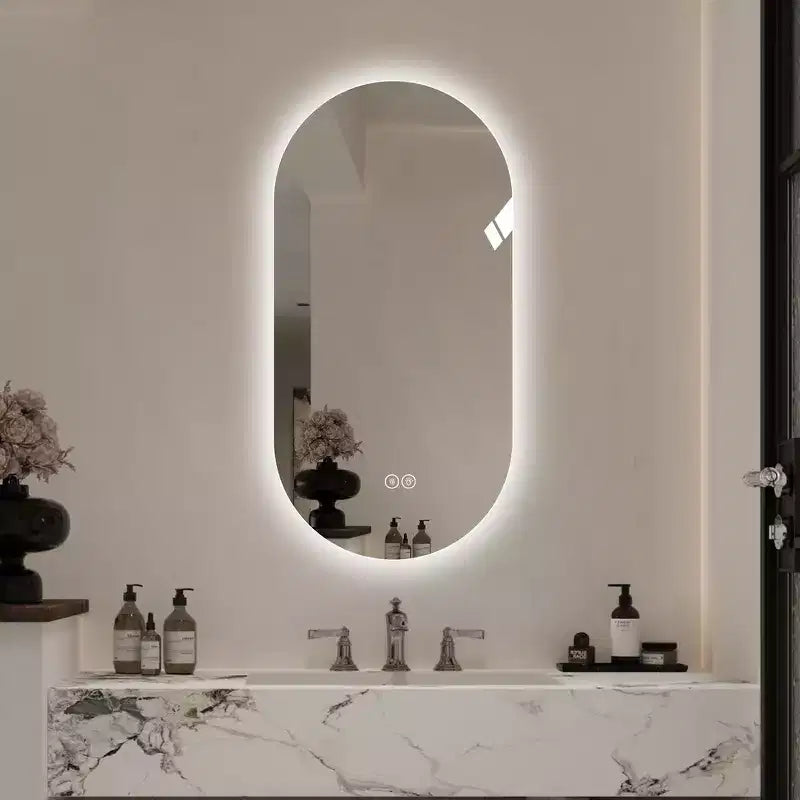 Miroir de salle de bain intelligent mural