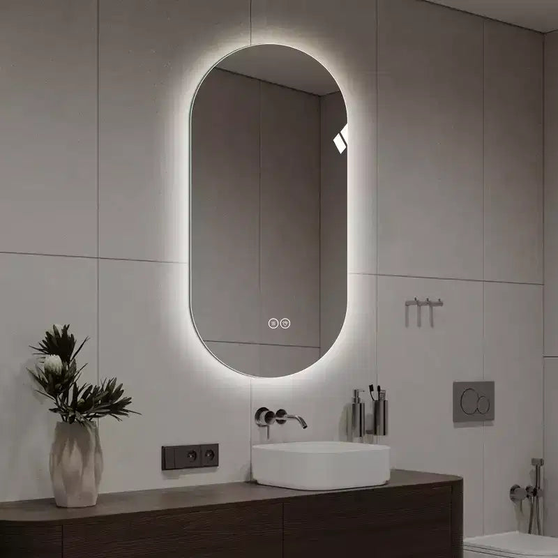 Miroir de salle de bain intelligent mural