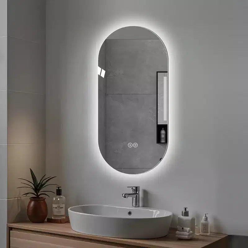 Miroir de salle de bain intelligent mural