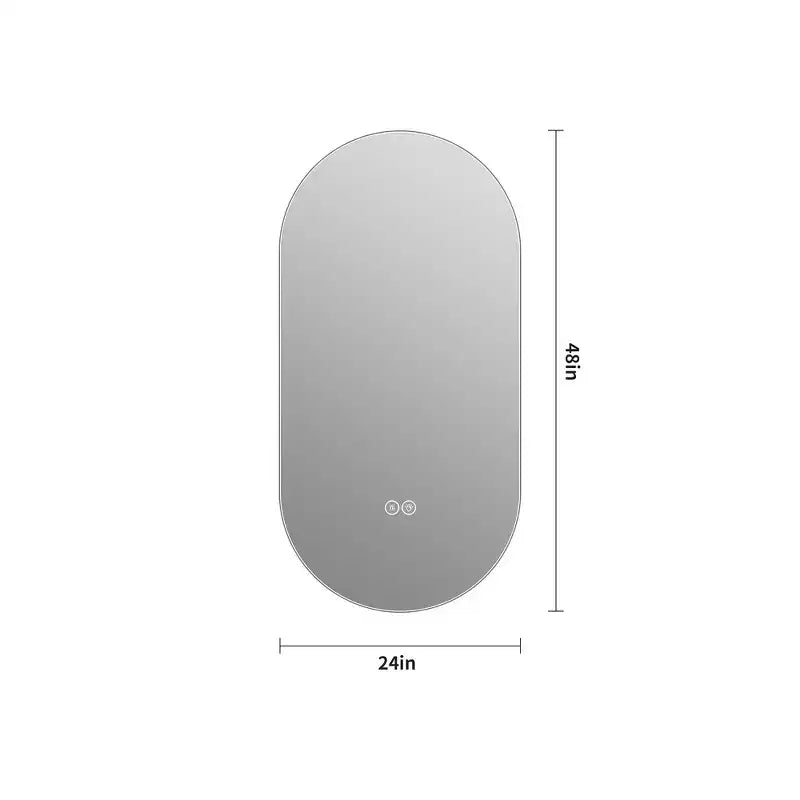 Miroir de salle de bain intelligent mural