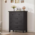 Acekool 4 Drawer Dresser Tall Vertical Chest with Deep Storage Drawers Modern Closet Organizer for Bedroom and Living Room