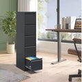 5 Drawer Vertical File Cabinet with Lock Metal Locking Filing Cabinet for Home Office File Storage Cabinet for A4/Letter/Legal Size File