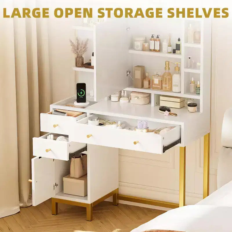 Coiffeuse moderne avec miroir éclairé