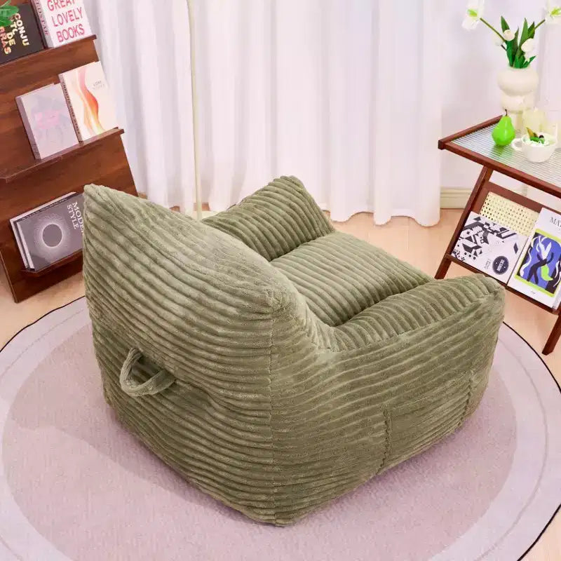 Pouf poire en velours côtelé, canapé moderne pour se détendre