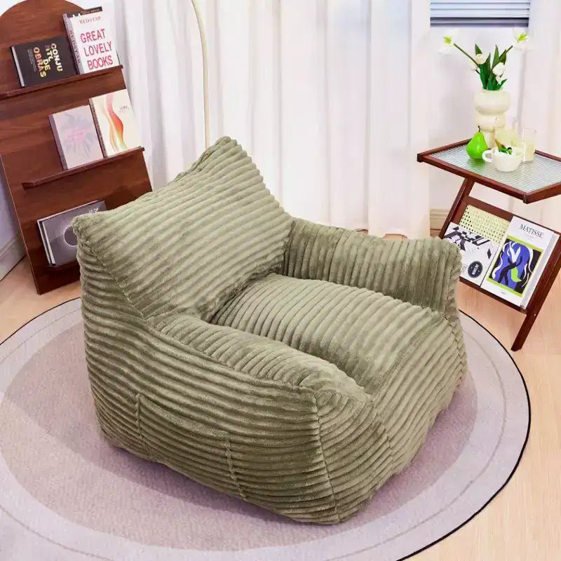 Bean Bag Chair with Corduroy Fabric Modern Lazy Sofa Chair
