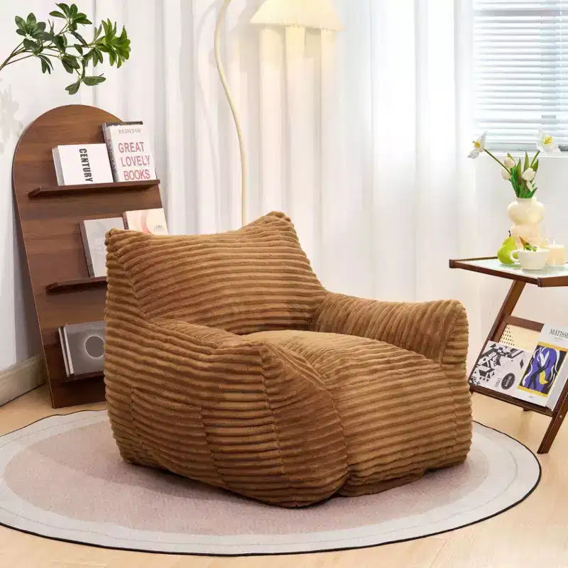 Pouf poire en velours côtelé, canapé moderne pour se détendre