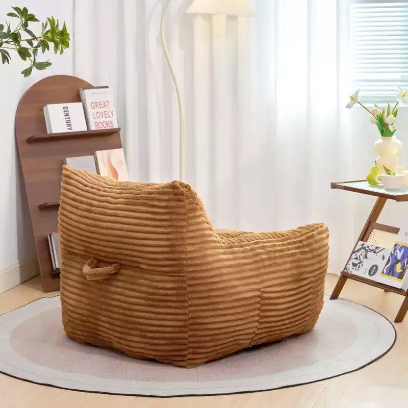Bean Bag Chair with Corduroy Fabric Modern Lazy Sofa Chair