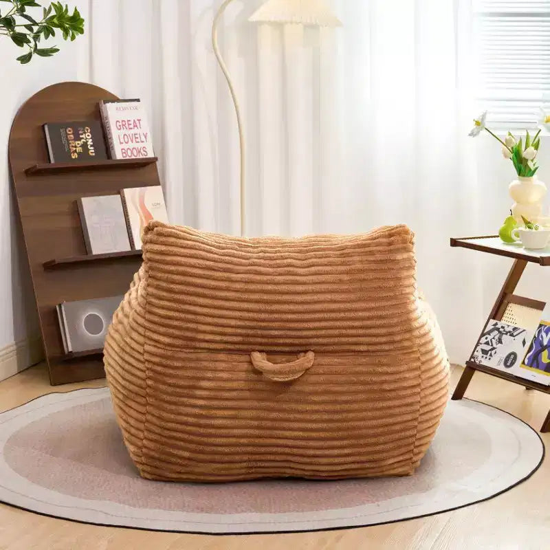 Pouf poire en velours côtelé, canapé moderne pour se détendre