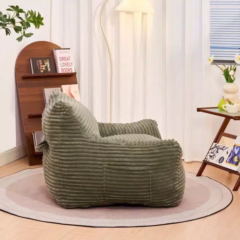 Bean Bag Chair with Corduroy Fabric Modern Lazy Sofa Chair
