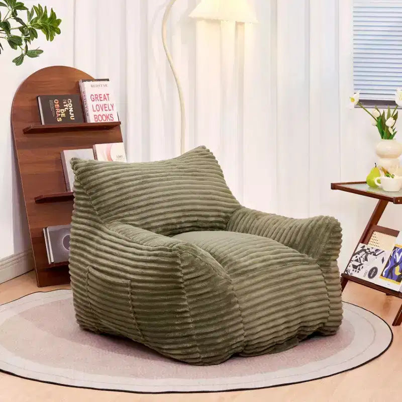 Bean Bag Chair with Corduroy Fabric Modern Lazy Sofa Chair