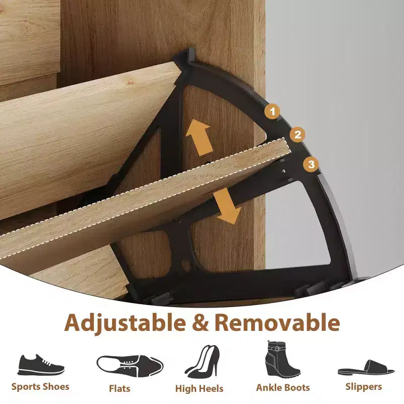 Meuble à chaussures en rotin
