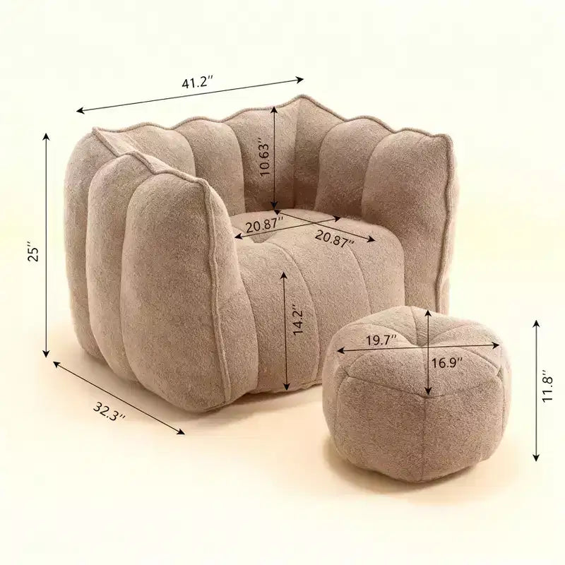 Fauteuil poire moelleux