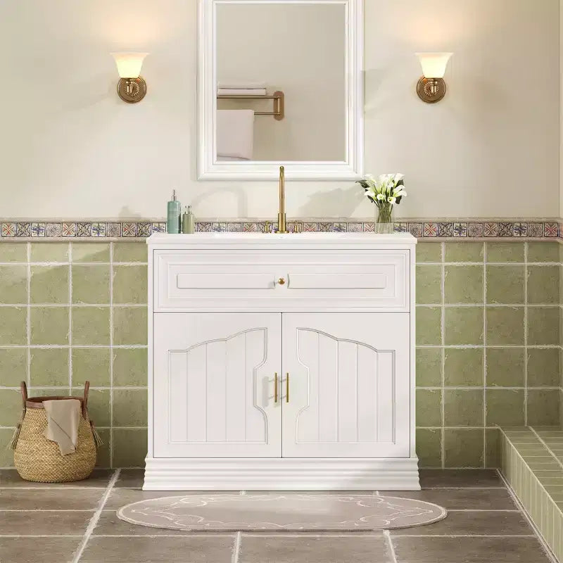 Meuble de Rangement Salle de Bain en Bois