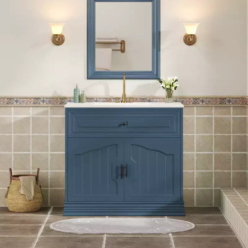 Meuble de Rangement Salle de Bain en Bois